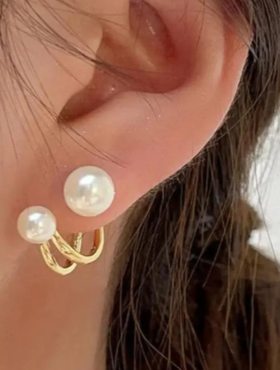 Korean Pearl Twist Earrings