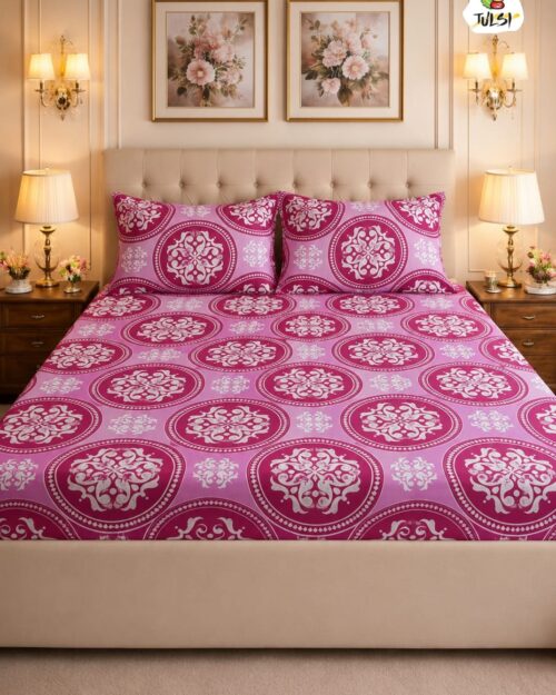Cotton Fitted Bedsheet Set with Elastic