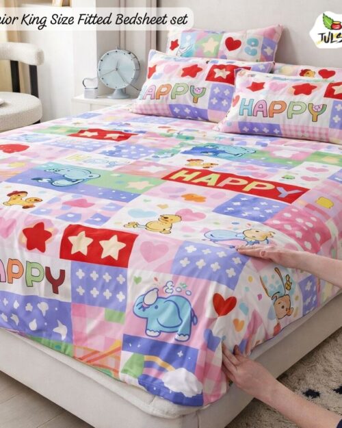 Fitted Bedsheet Set with Elastic