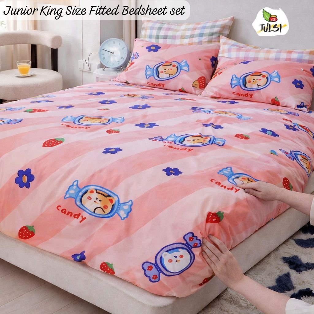 Fitted Bedsheet Set with Elastic