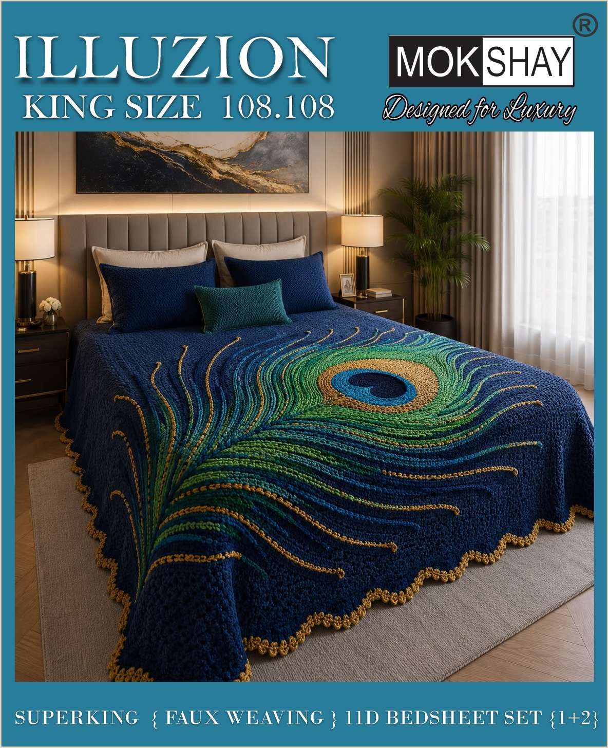 Mokshay 11D Faux Weaving Digital Printed