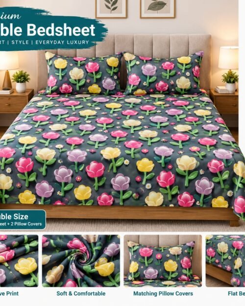 Premium Flat Double Bedsheet